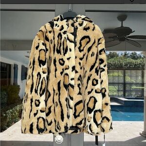 Calvin Klein Tan and Black Teddy Jacket